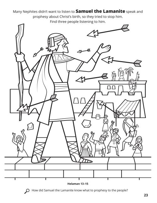 Use this samuel coloring page whenever your teaching kids about the prophet samuel. Samuel The Lamanite