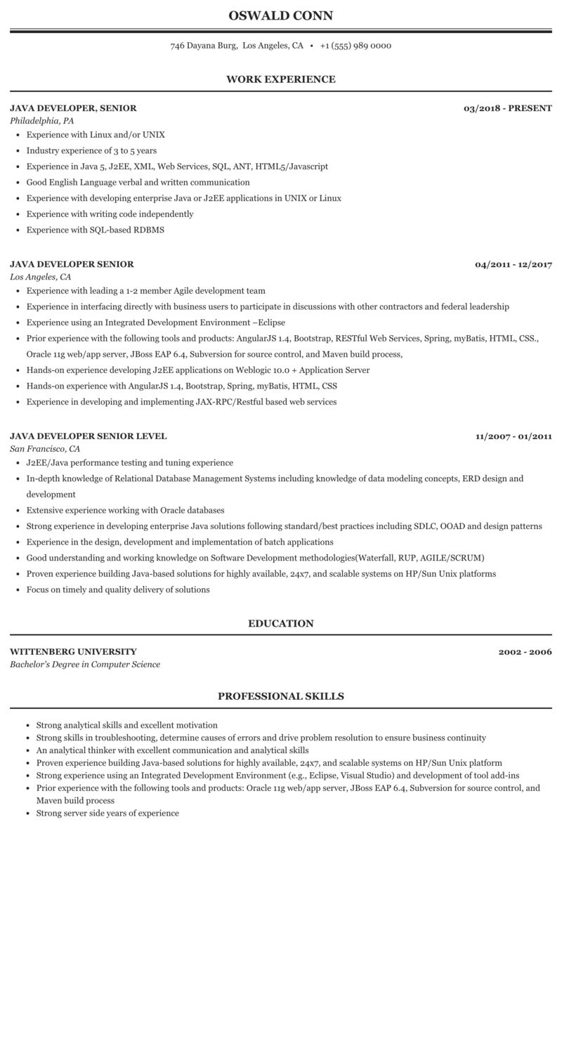Microservices Developer Resume Example - Professional Dark Picture - 4K