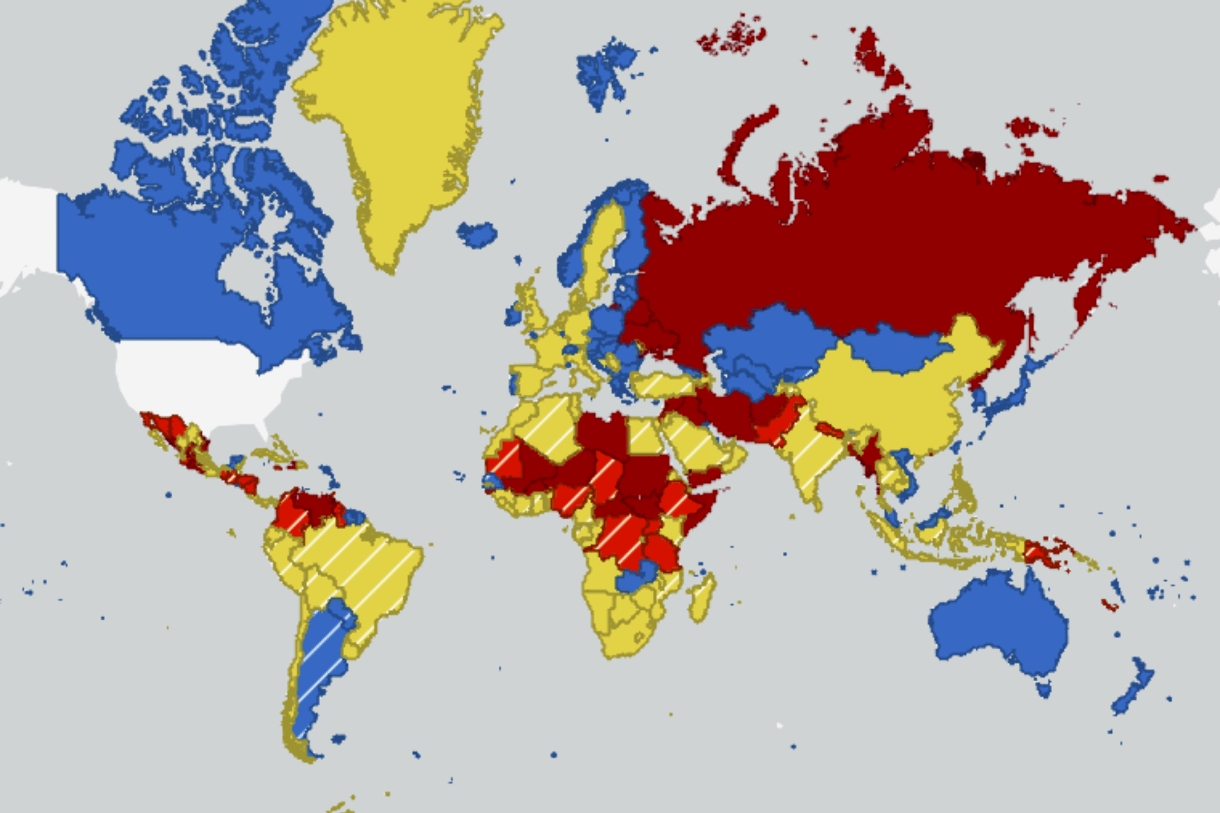 Map Shows US Travel Warnings Around World For 2026 Newsweek Untitled Design 32 