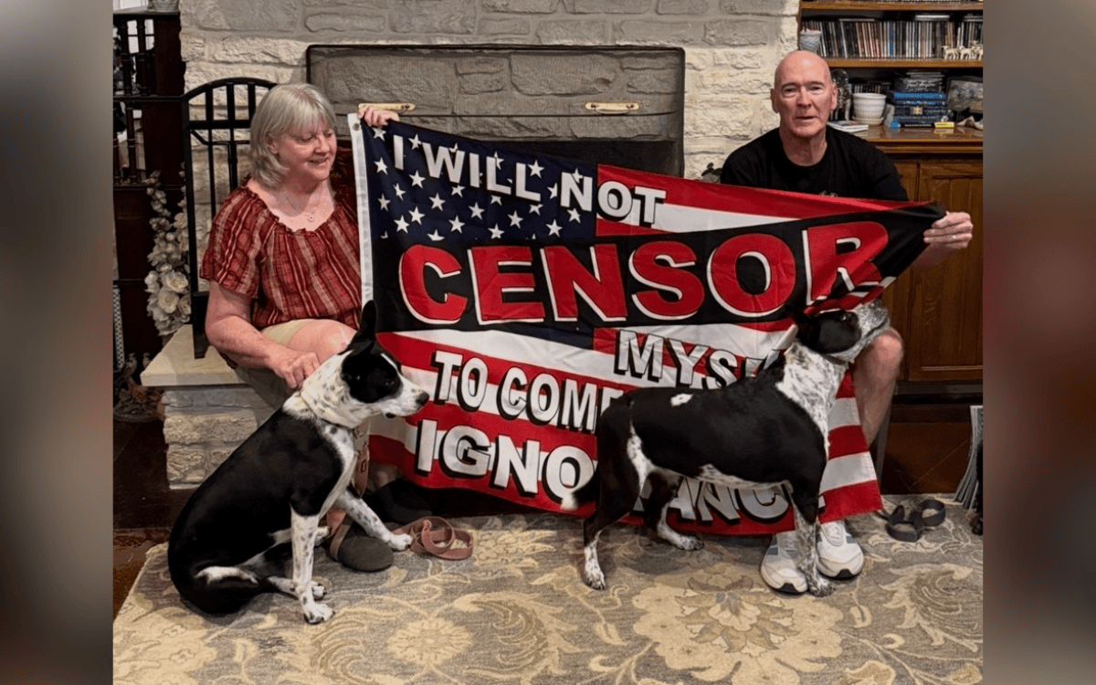 Political flags flew outside couple’s Texas home for years—then came a note