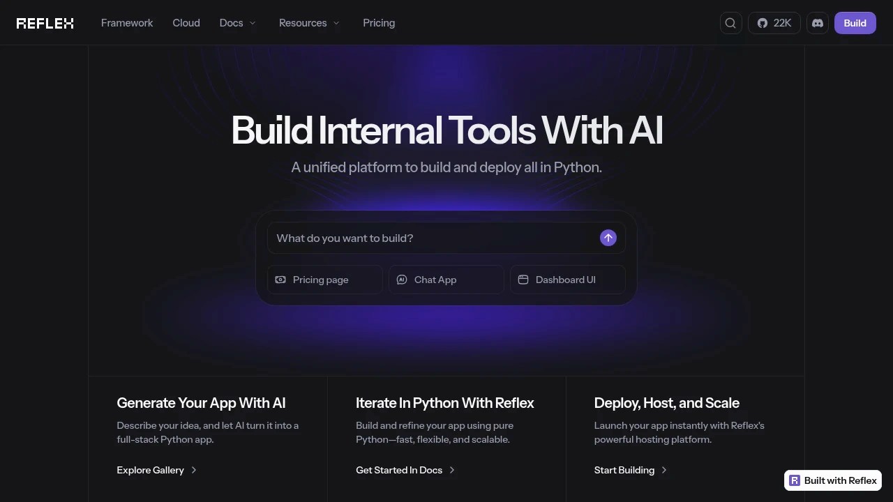 Reflex Open Source Alternative To Lovable Replit And V0 Openalternative