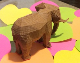 3d Printed Low Poly Elephant Art Sculpture By Formbyte Pinshape