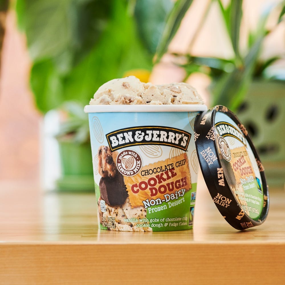 Ben & jerry's chocolate chip cookie dough chunks contain the dough, the whole dough, and nothing but the dough! Ben Jerry S Finally Releases A Vegan Chocolate Chip Cookie Dough Ice Cream Brit Co