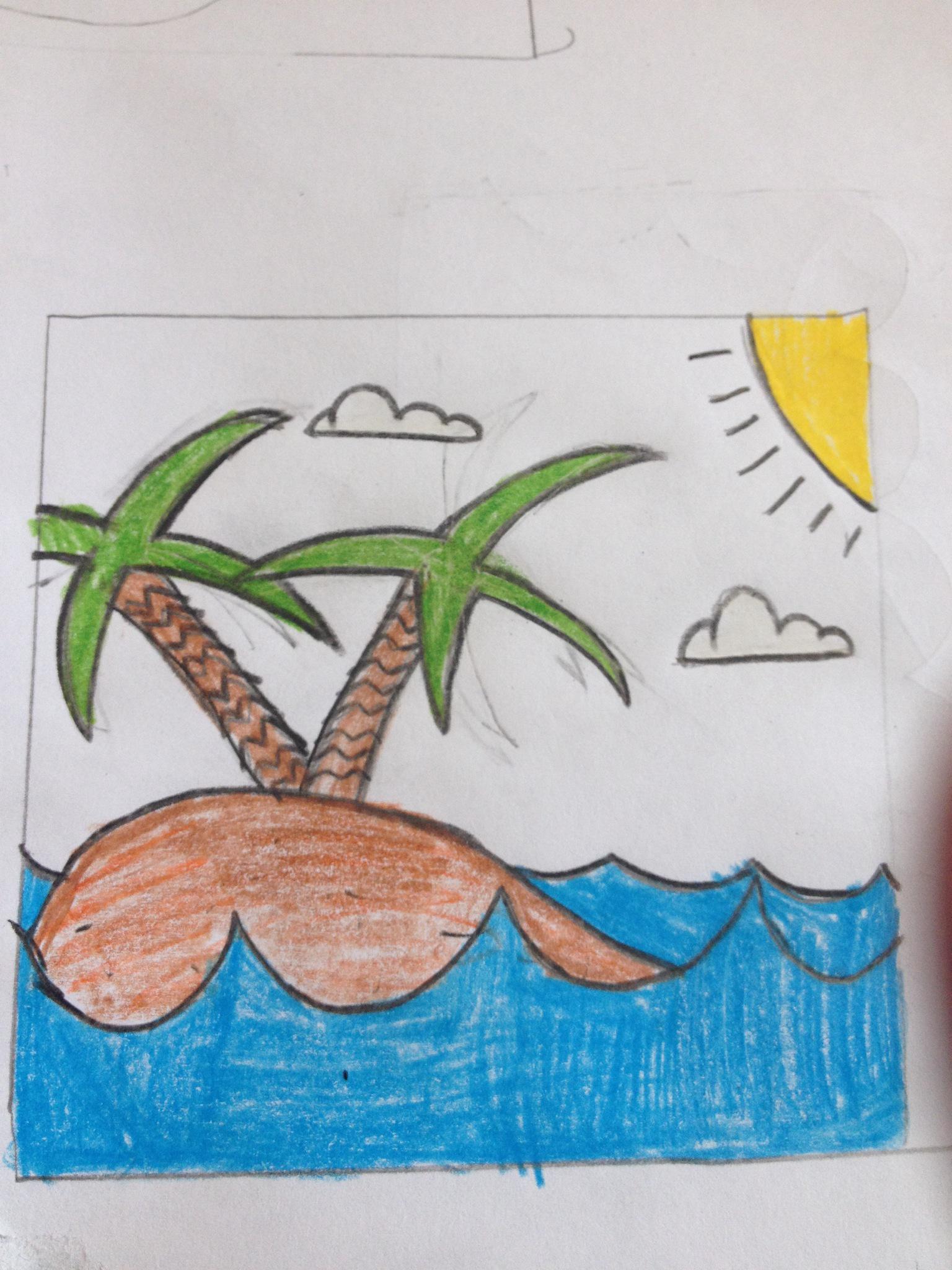 Learn how to draw a island for kids easy and step by step. How To Draw A Island B C Guides