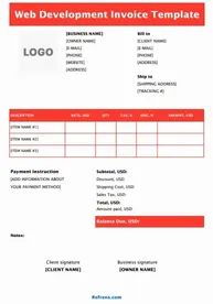 Web Development Invoice Pdf - Perfect Abstract Illustration - Mobile