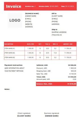 Free Web Development Invoice Templates - Professional Mobile Dark Designs | Free Download