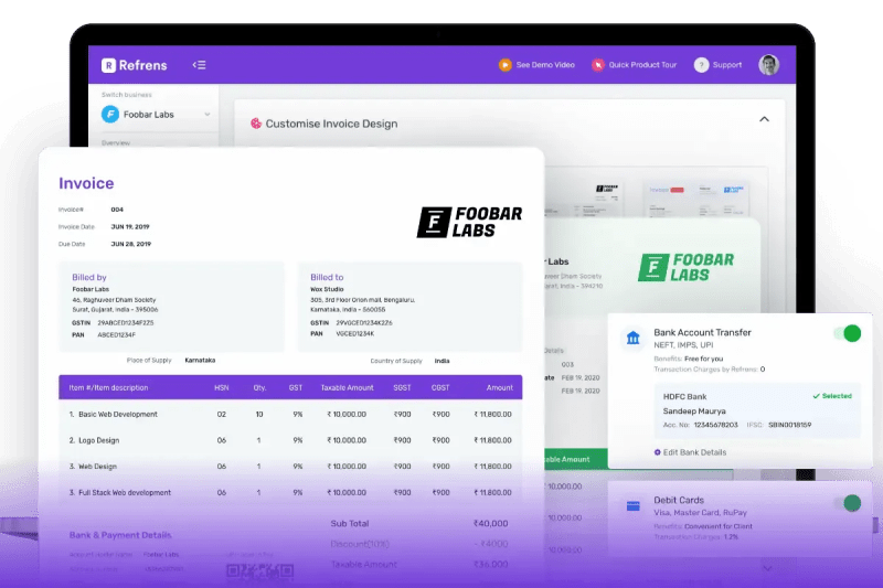 Create Dynamic Pdf Invoice Software And Design With Rest Api For Small - Abstract Design Collection - HD Quality