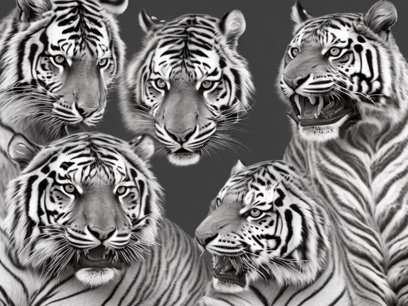 Tiger Vs Leopard Know The Difference - Vintage Pattern Collection - Retina Quality