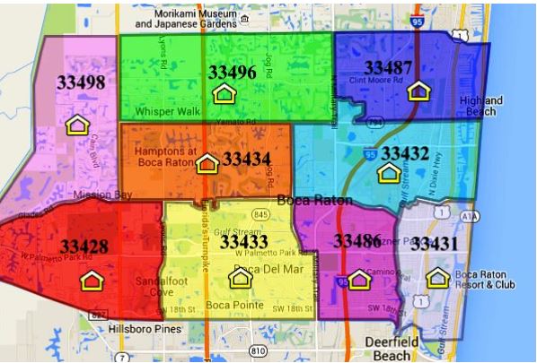 Encantada Boca Raton Street Map Of Florida In Maps Of Boca Raton Boca Zip Code Map.JPG