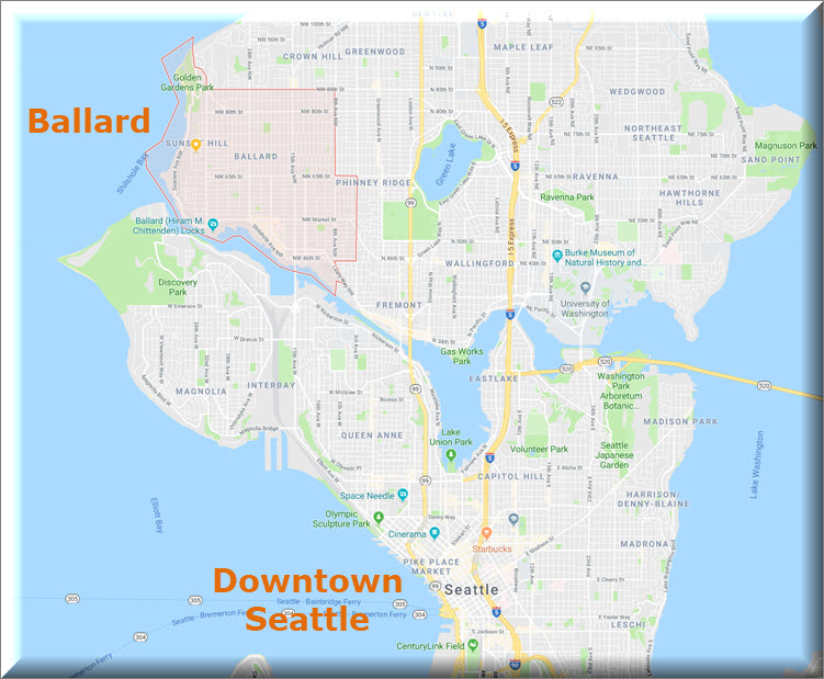 Map Of Ballard Ballard Seattle 