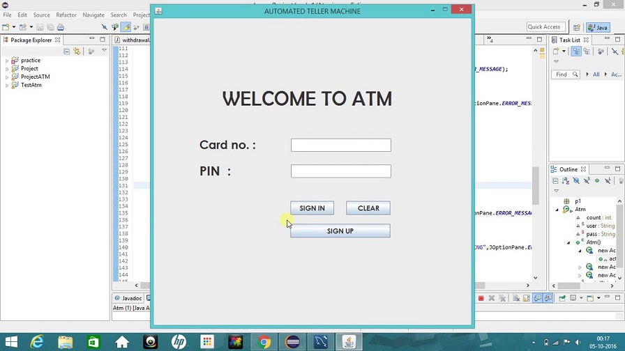 How To Create Atm System In Java Beans Full Tutorial With Source Code Zip file containing the source.