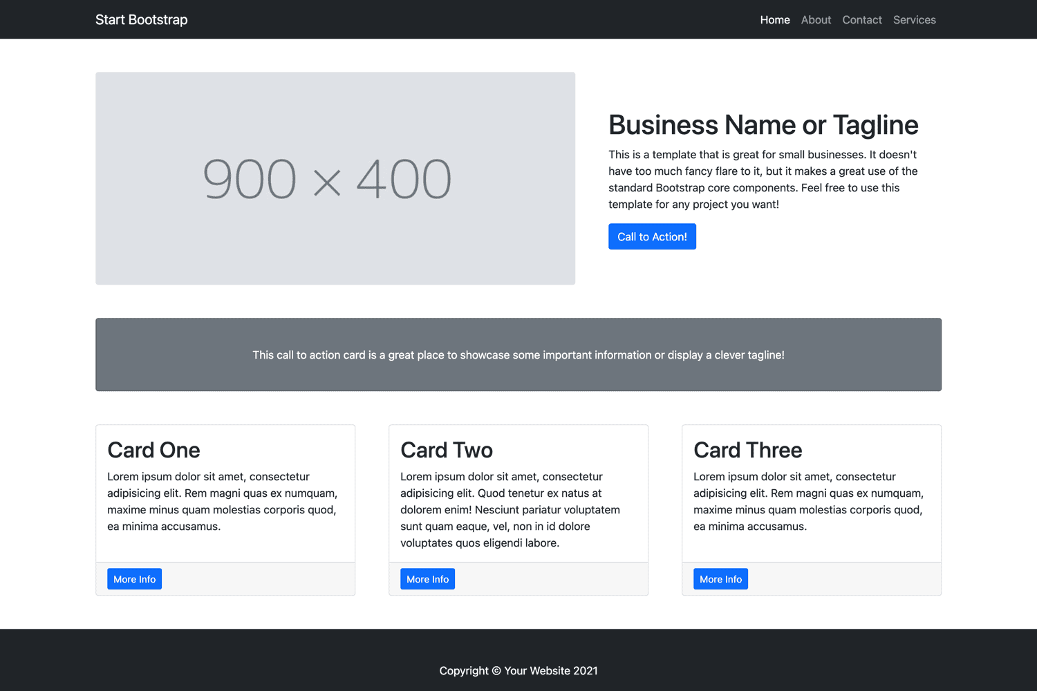 Small Business Bootstrap Marketing Website Template Start Bootstrap