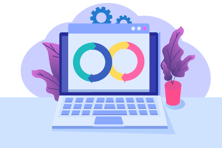 Boost Lean Development With Cloud Tech Advantages - Elegant Desktop Dark Illustrations | Free Download