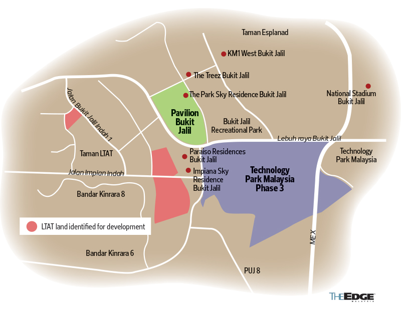 LTAT Seeks Partner To Develop Bukit Jalil Land LTAT Map TEM1408 