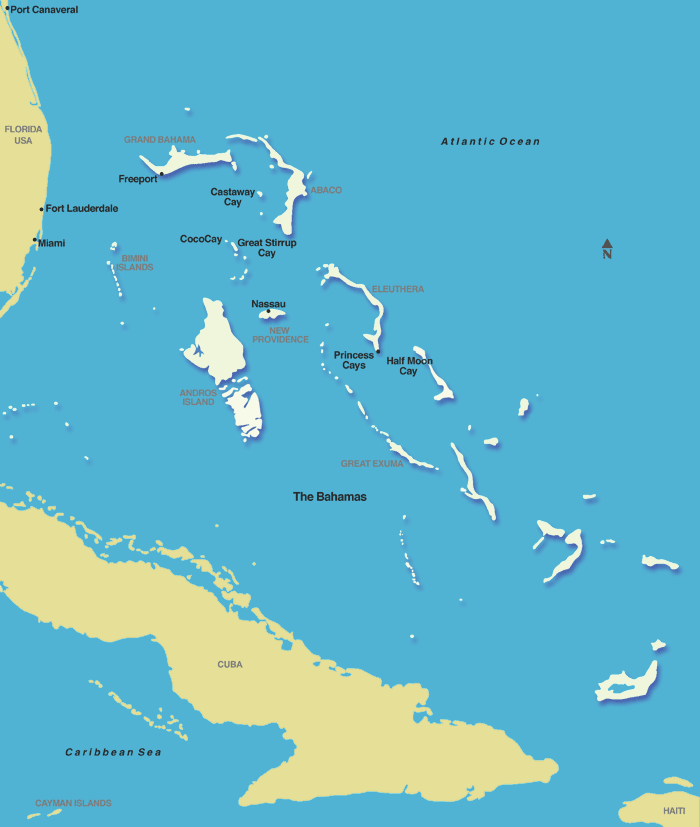 Bahamas Cruises Map Of The Bahamas Bahamas700 