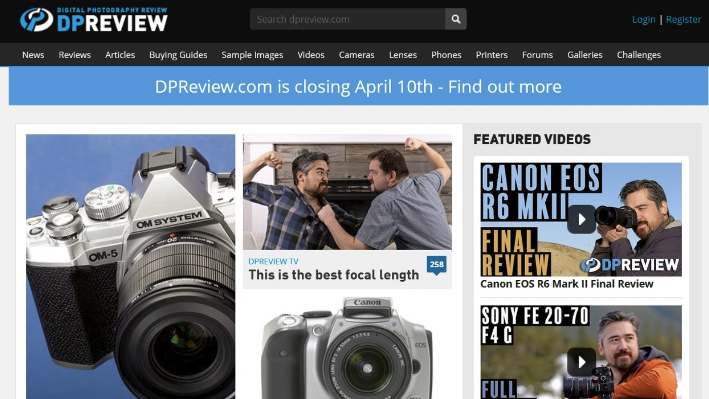 Amazon closes dpreview