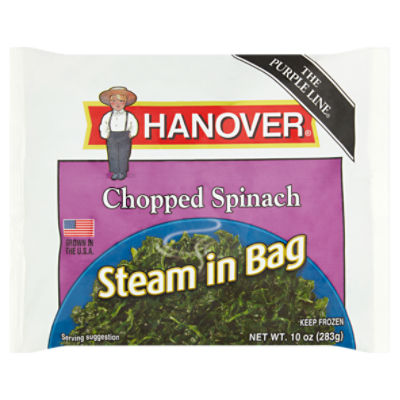Hanover steam-in-bag chopped spinach, 10 oz