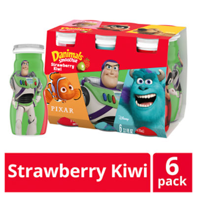 Danimals smoothie strikin' strawberry kiwi dairy drink multi-pack, 6 ct