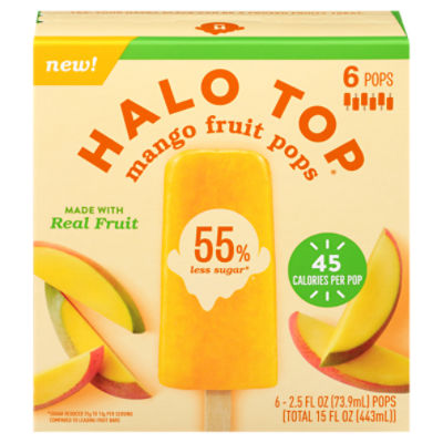 Halo top mango fruit pops, 2.5 fl oz, 6 count