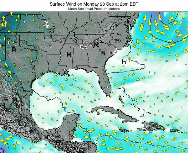 Florida Surface Wind On Thursday 04 Jun At 2am EDT 