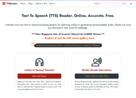 It has over 200+ voices with more than 15 languages. Ttsreader Com At Wi Ttsreader Text To Speech Reader Online Free Unlimited