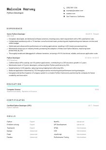 Python Developer Resume Example In 2026 Resumekraft - 4K Ocean Pictures for Desktop