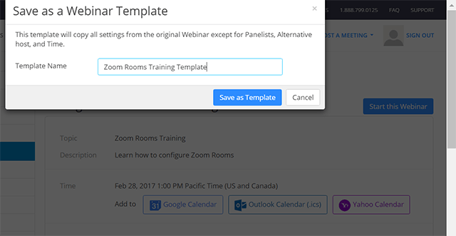 Webinar Templates Zoom Help Center