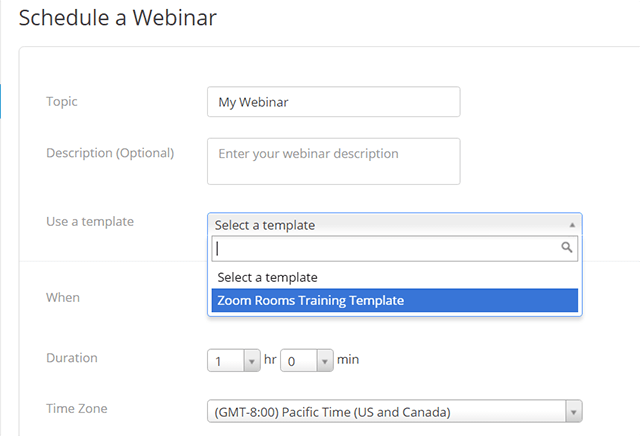 Webinar Templates Zoom Help Center