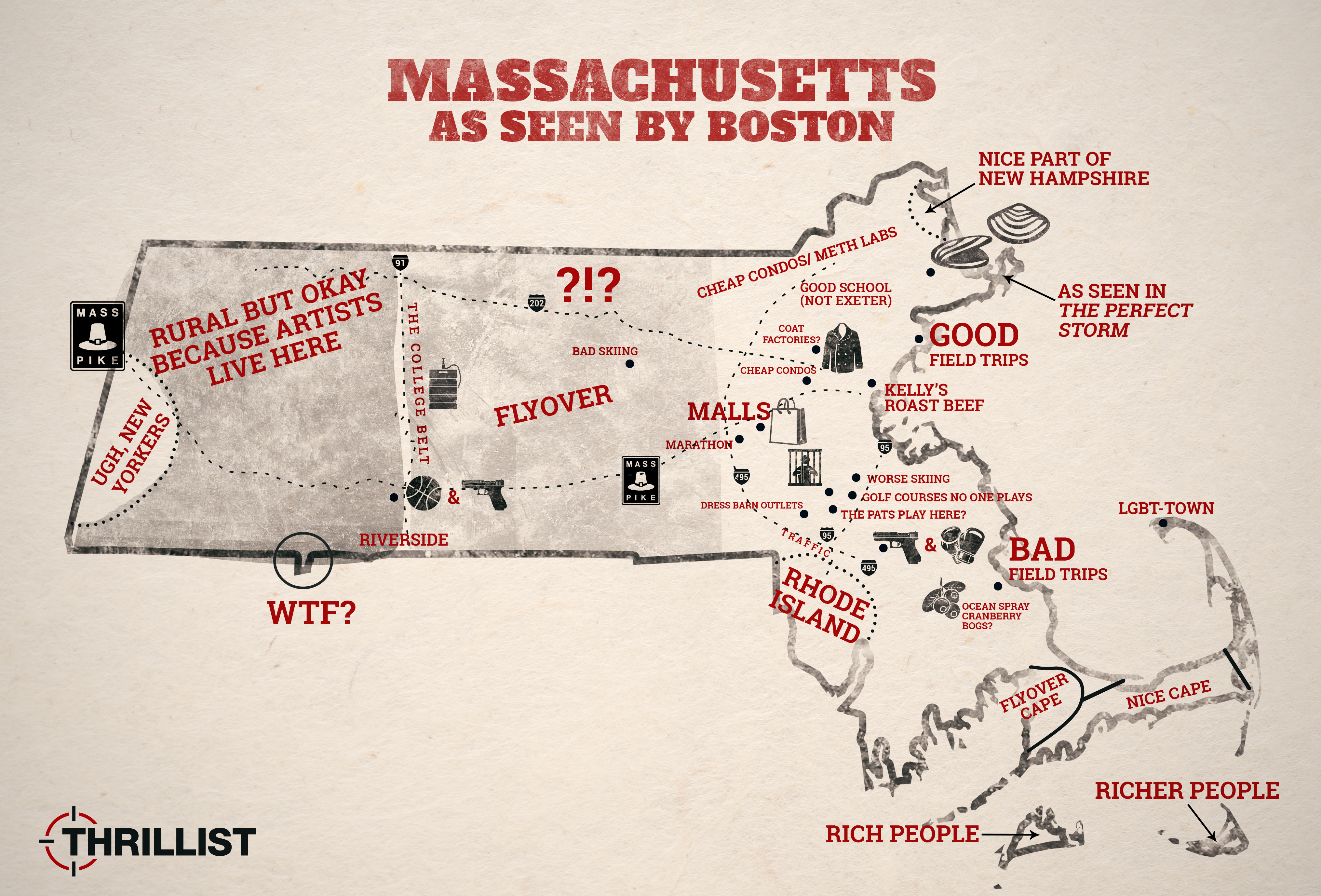 Boston Stereotype Map What Are Your Fav Town Stereotypes 1447731