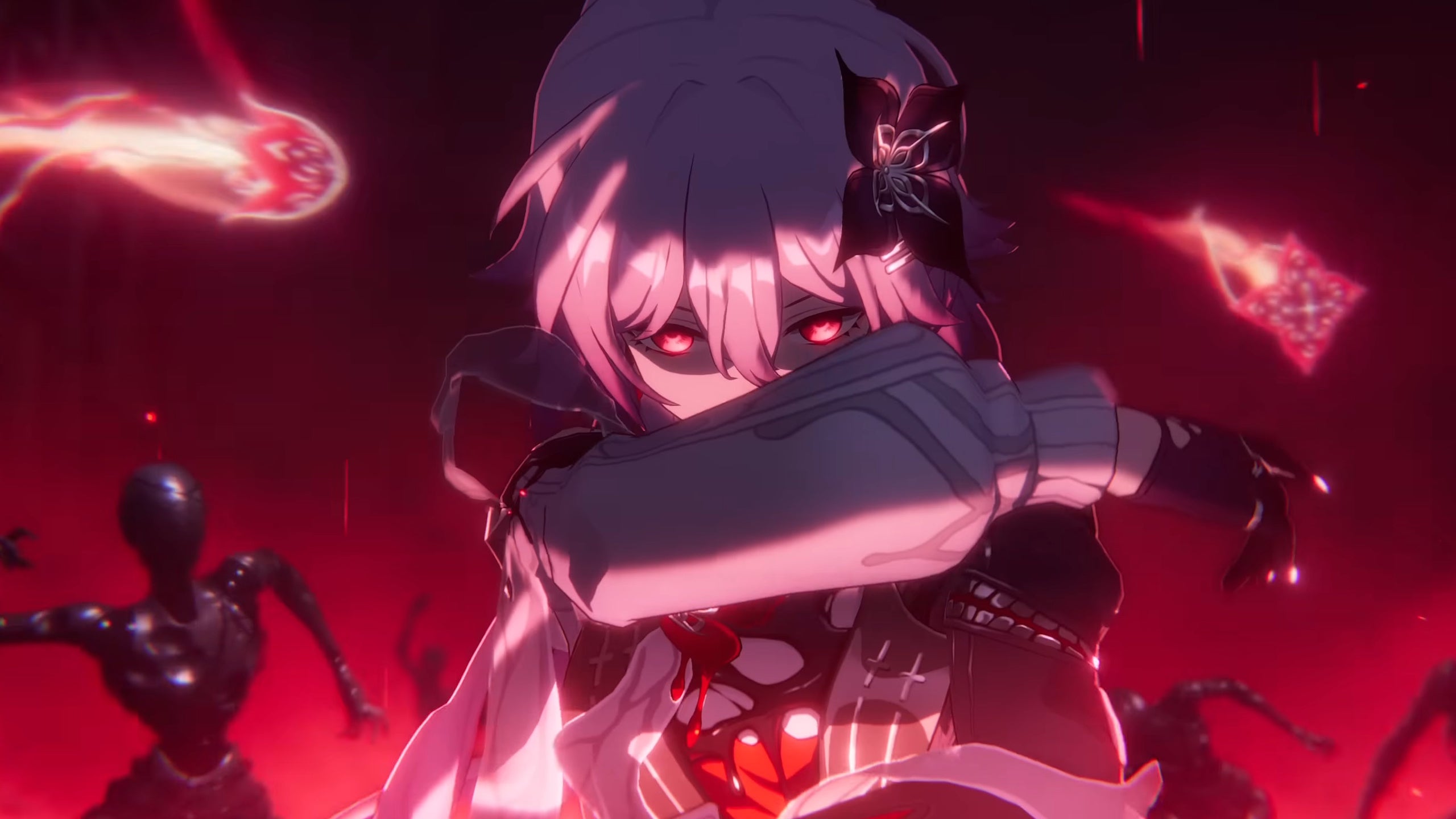 Evernight obscuring her face in HSR