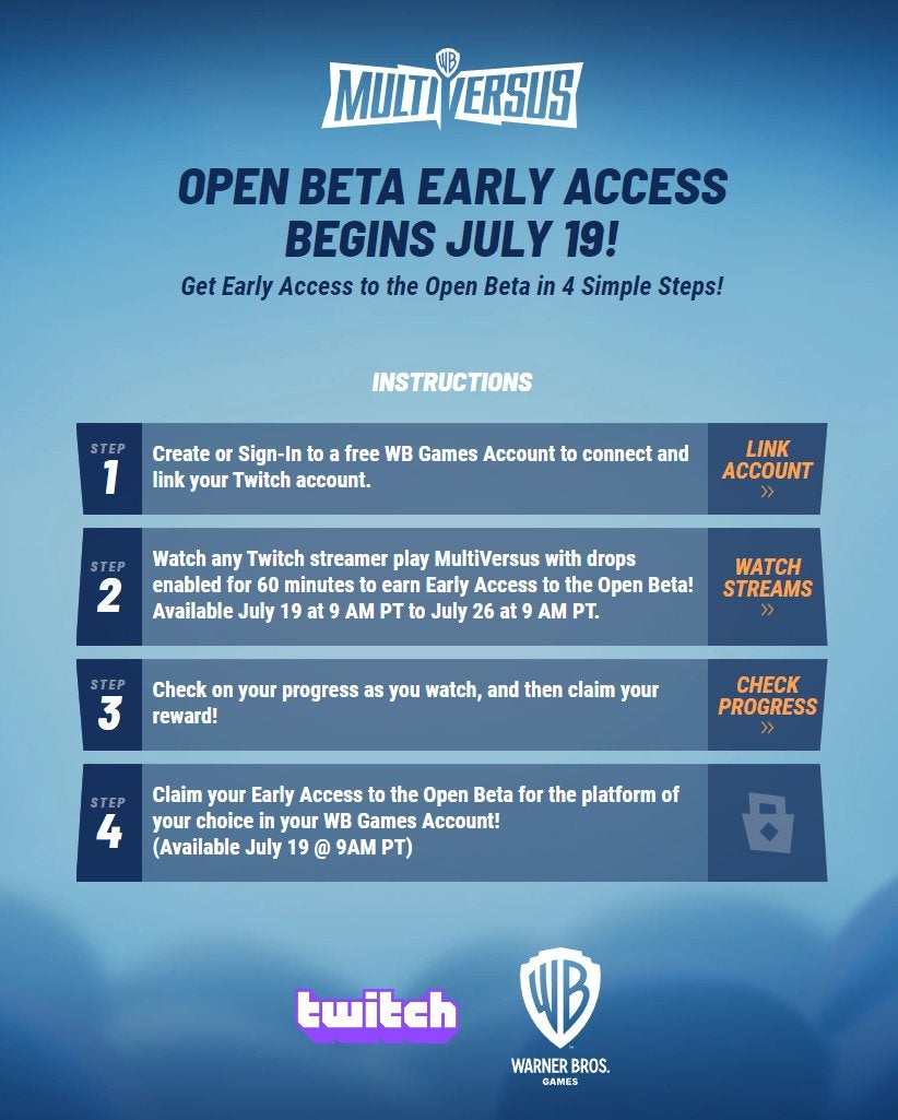 Multiversus Beta Countdown Release Date Time Twitch Drops Early - High Resolution Sunset Patterns for Desktop