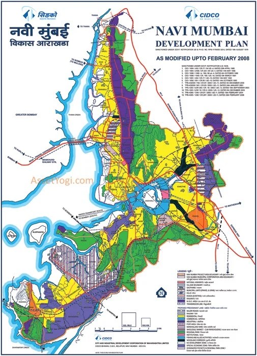 Map Of Mumbai Free Printable Maps Navi Mumbai Development Plan Map 