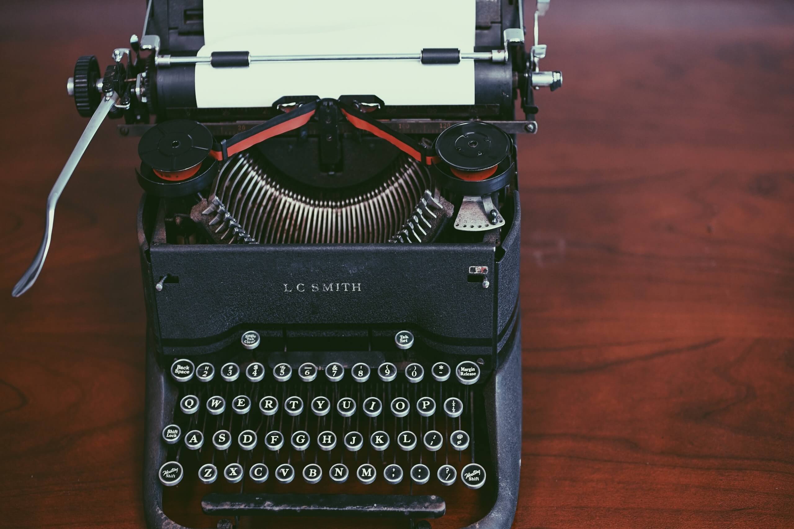 Old fashioned typewriter