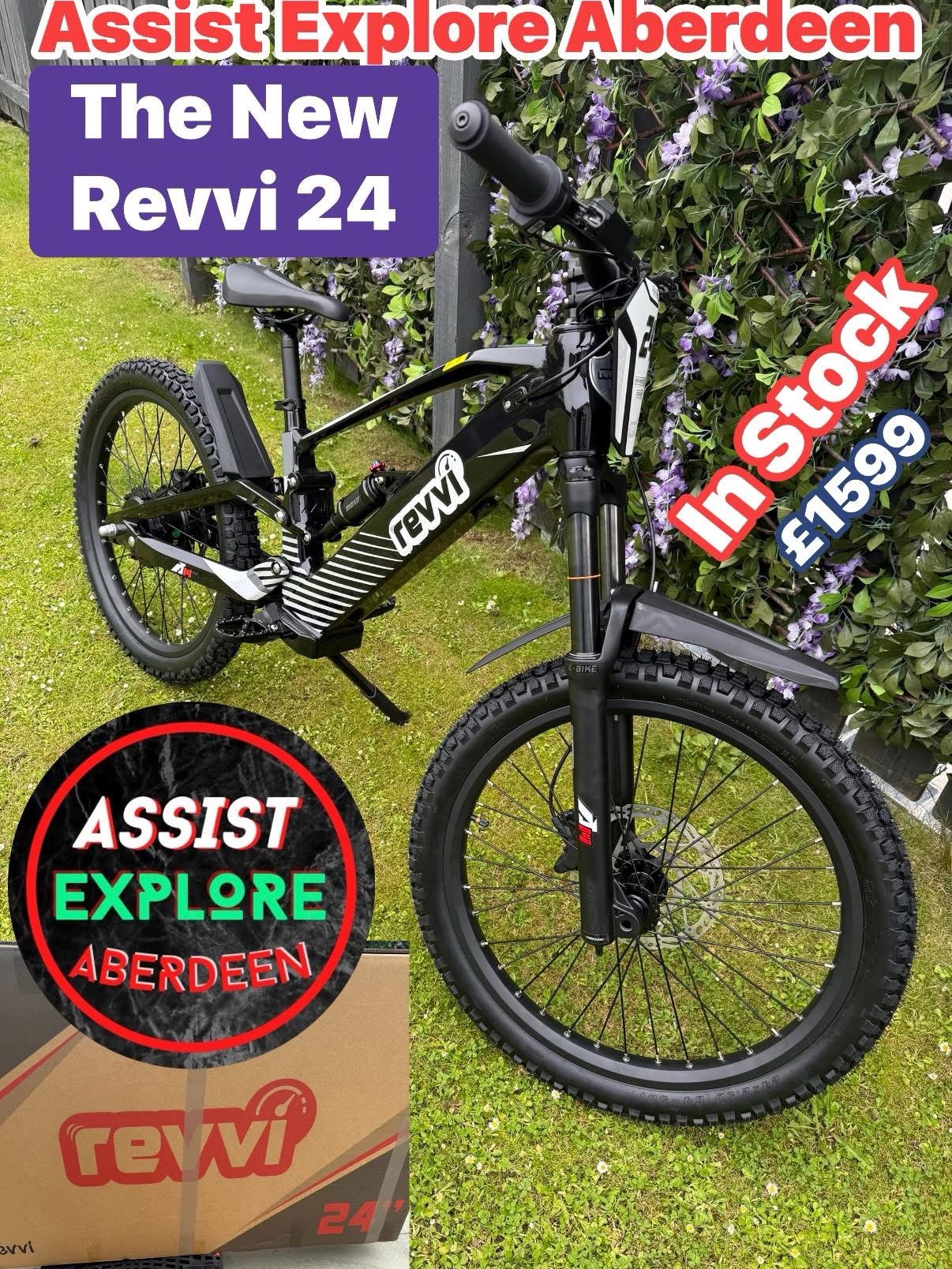 AEA Revvi 24" ELECTRIC BIKE NEW MODEL (Collection only) Black only