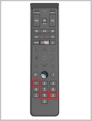 How to unpair Xfinity Remote- enter code 9-8-1