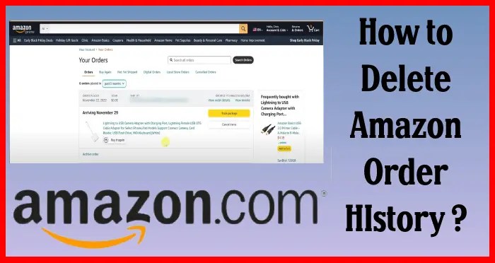 How to delete Amazon order history