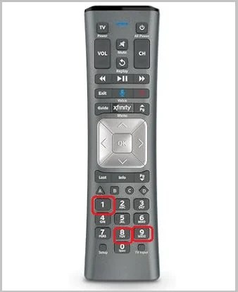 How to unpair Xfinity Remote- press 9-8-1