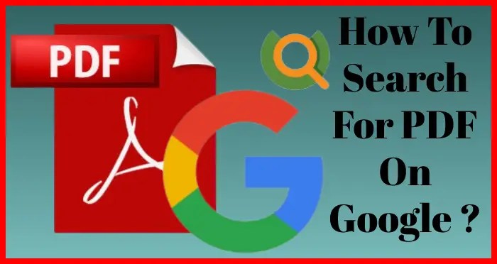 how to search for pdf on Google