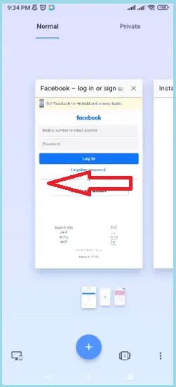 swipe left to close single tabs
