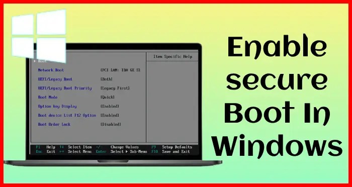 Secure boot in WIndows