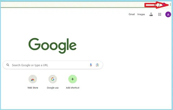 click on three dots on the upper right corner to view saved passwords on chrome