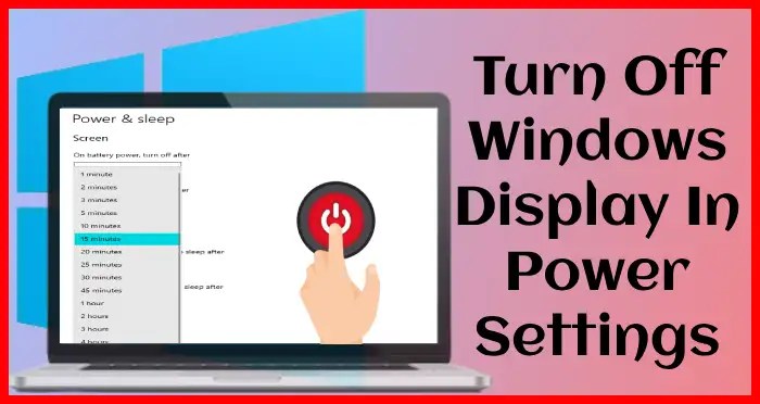 turn off display in power settings