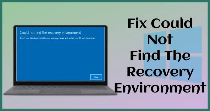 could not find the recovery environment