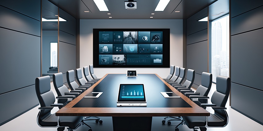 Video conferencing system in a conference room