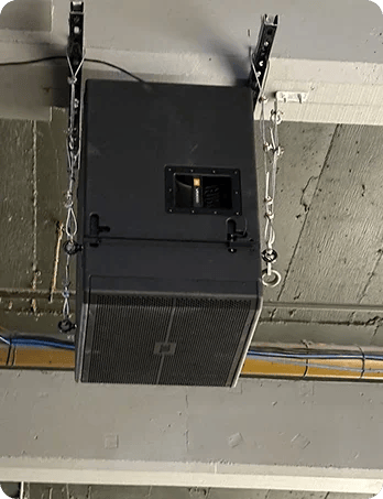 Commercial audio speaker installation by Associated Integrated Systems