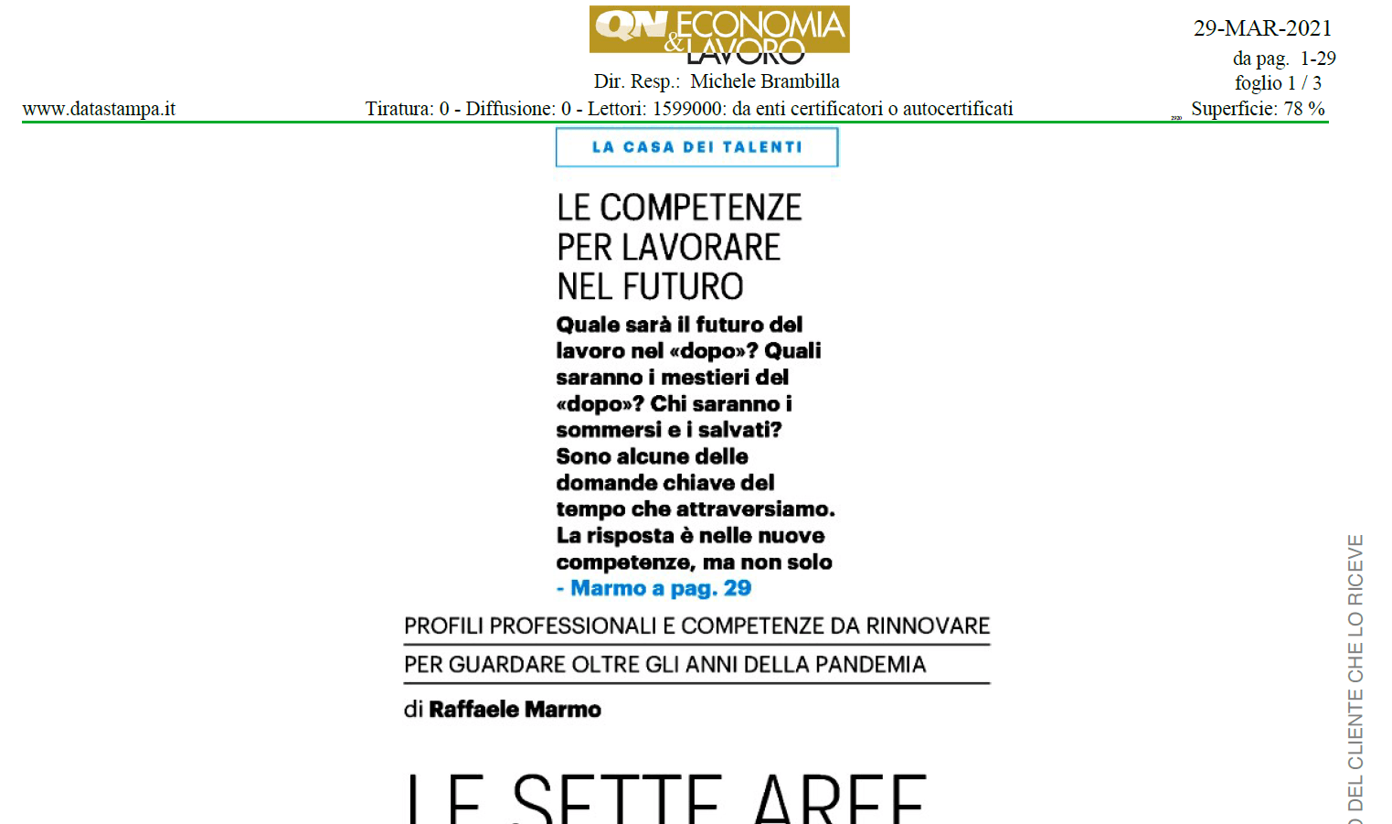 Le Sette Aree Dei Lavori Del Futuro E L' Era Della Care Economy - Le Dichiarazioni Di Ramazza - Assolavoro 901_x_1523_png