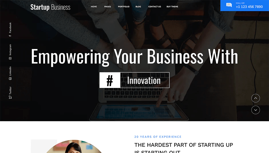 Free Startup Wordpress Theme For New Business Ventures Asterthemes