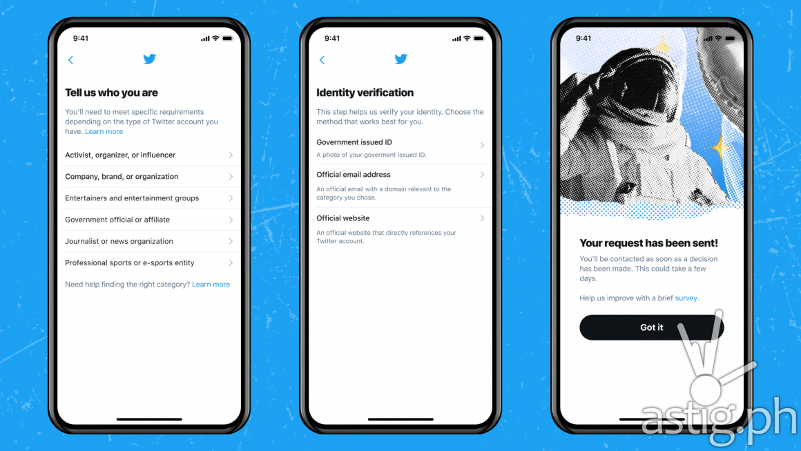Twitter verification application
