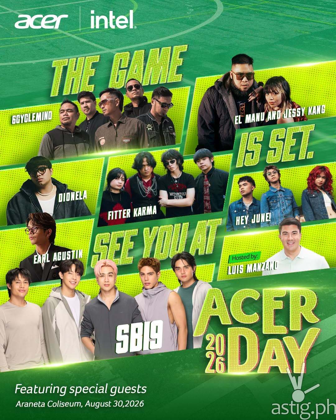 Acer Day 2026 poster featuring SB19 and other Filipino acts