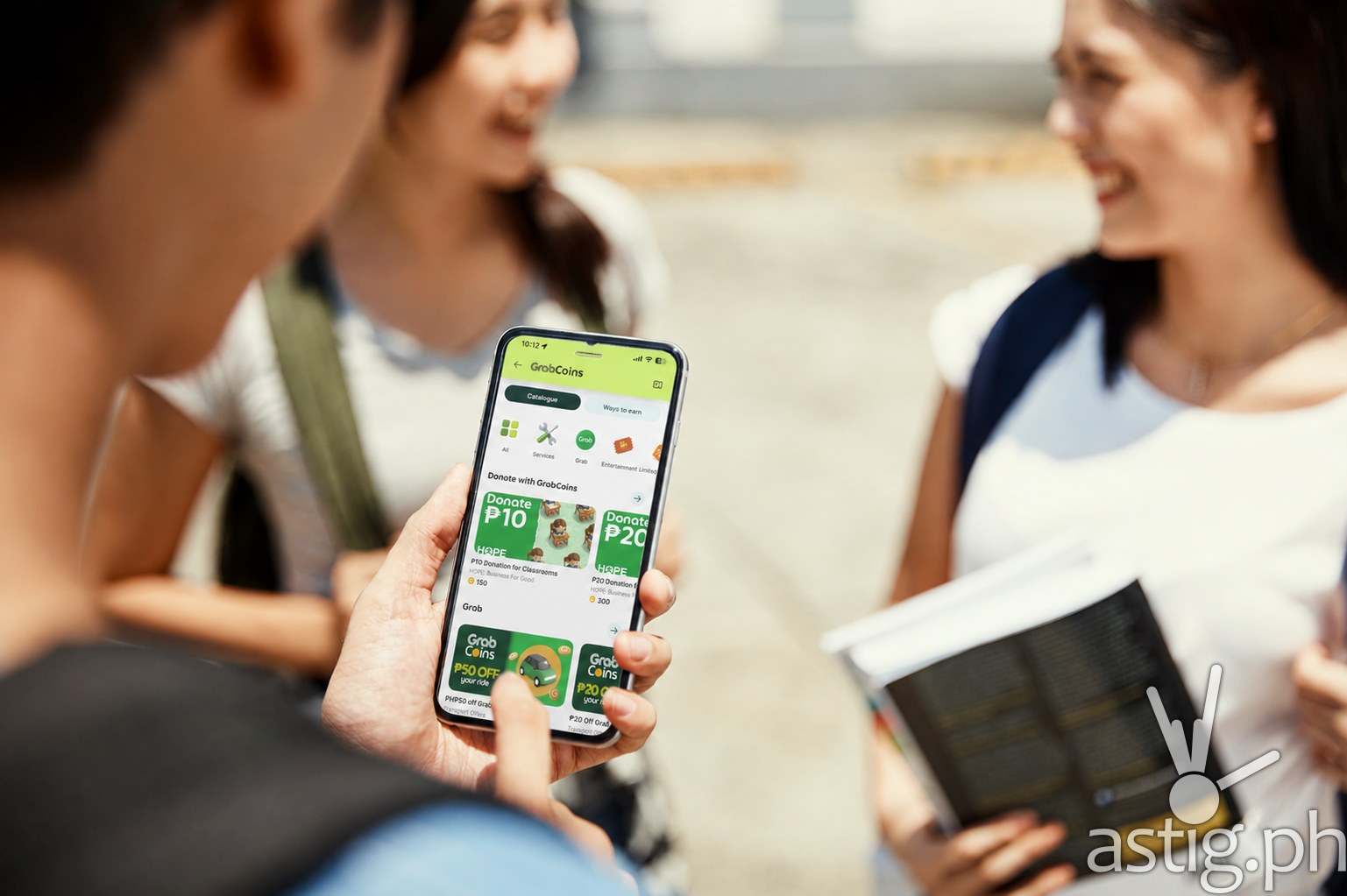 User showing the GrabCoins catalogue in the Grab app